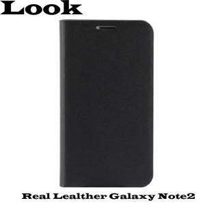 Look Galaxy Note2 Real Leather Case (갤럭시노트2 천연가죽 다이어리 케이스) - Navy