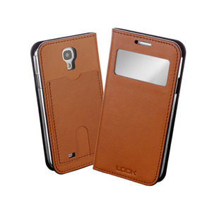 Look Galaxy S4 Real Leather View 천연가죽 다이어리 - View Brown