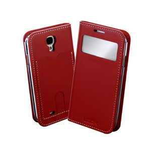 Look Galaxy S4 Real Leather View 천연가죽 다이어리 - View Red