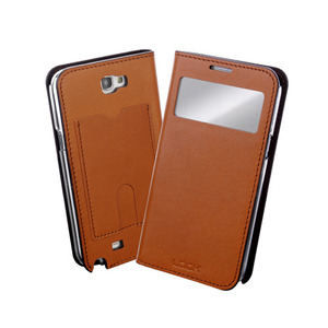 Look Galaxy Note2 Real Leather View 천연가죽 다이어리 - View Brown