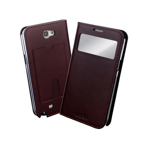 Look Galaxy Note2 Real Leather View 천연가죽 다이어리 - View Dark Brown