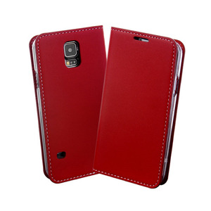 Look Galaxy S5 Real Leather Case ( 갤럭시S5 천연가죽 다이어리 케이스 ) - Red