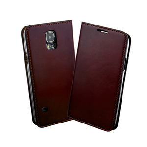 Look Galaxy S5 Real Leather Case ( 갤럭시S5 천연가죽 다이어리 케이스 ) - Dark Brown