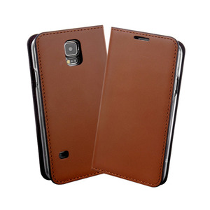 Look Galaxy S5 Real Leather Case ( 갤럭시S5 천연가죽 다이어리 케이스 ) - Brown